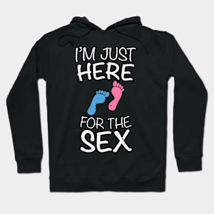 I'M Just Here For The Gender Reveal Hoodie